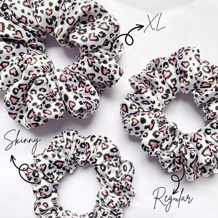 LEOPARD Satin Scrunchies.