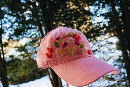 Pink Botanical Bloom Hat