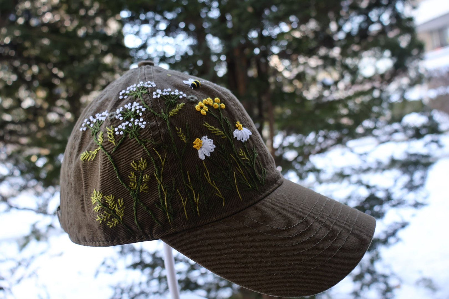 Bee and Bloom green Hat