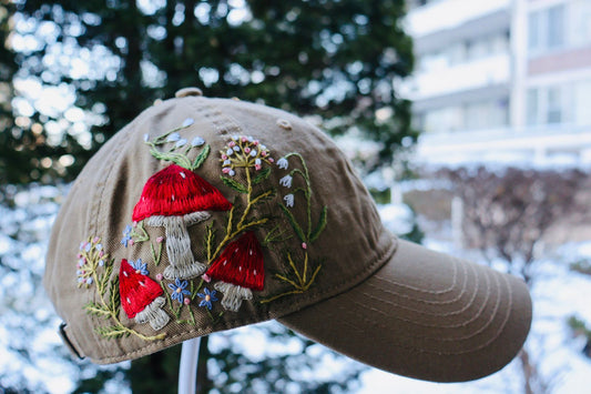 Earthy green Mushroom Hat