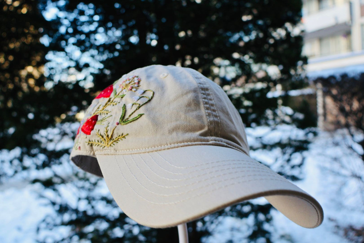Beige Mushroom Hat