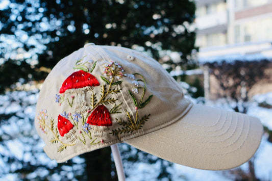 Beige Mushroom Hat